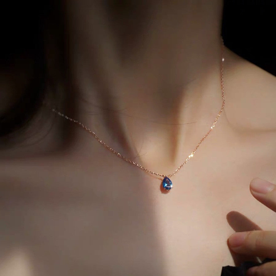 Water Drop Sapphire Necklace