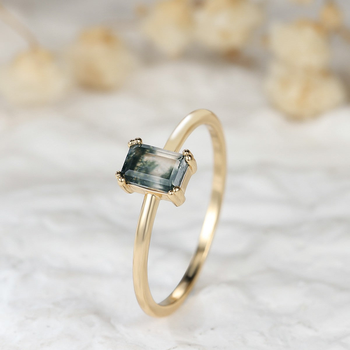 Moss Agate Ring