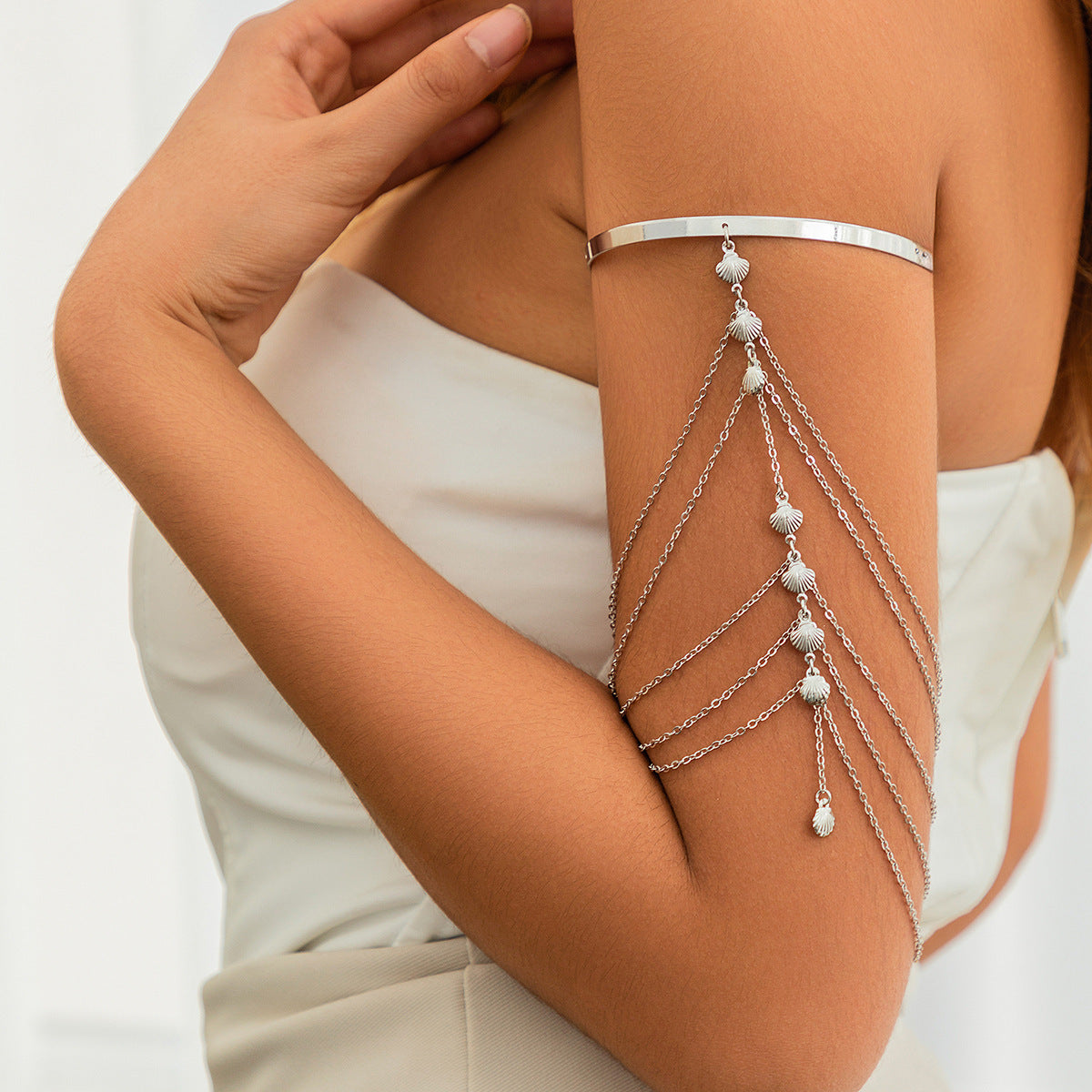 Butterfly Flower Tassel Arm Band Bracelet