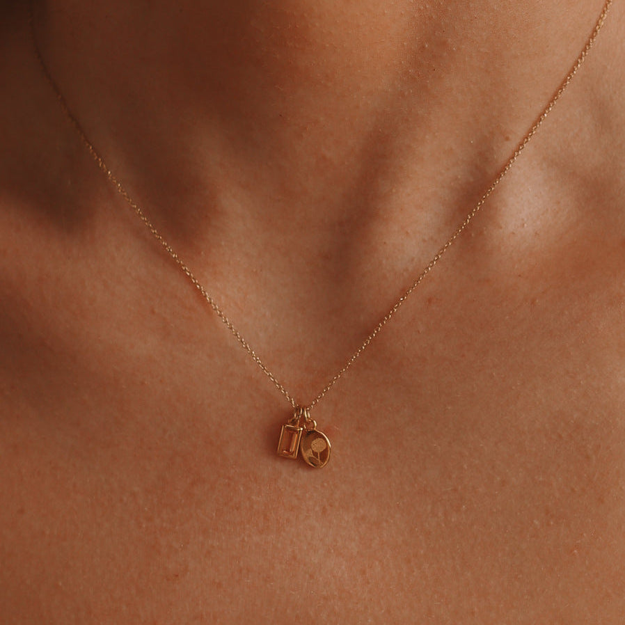 Birthstone Small Flower Necklace