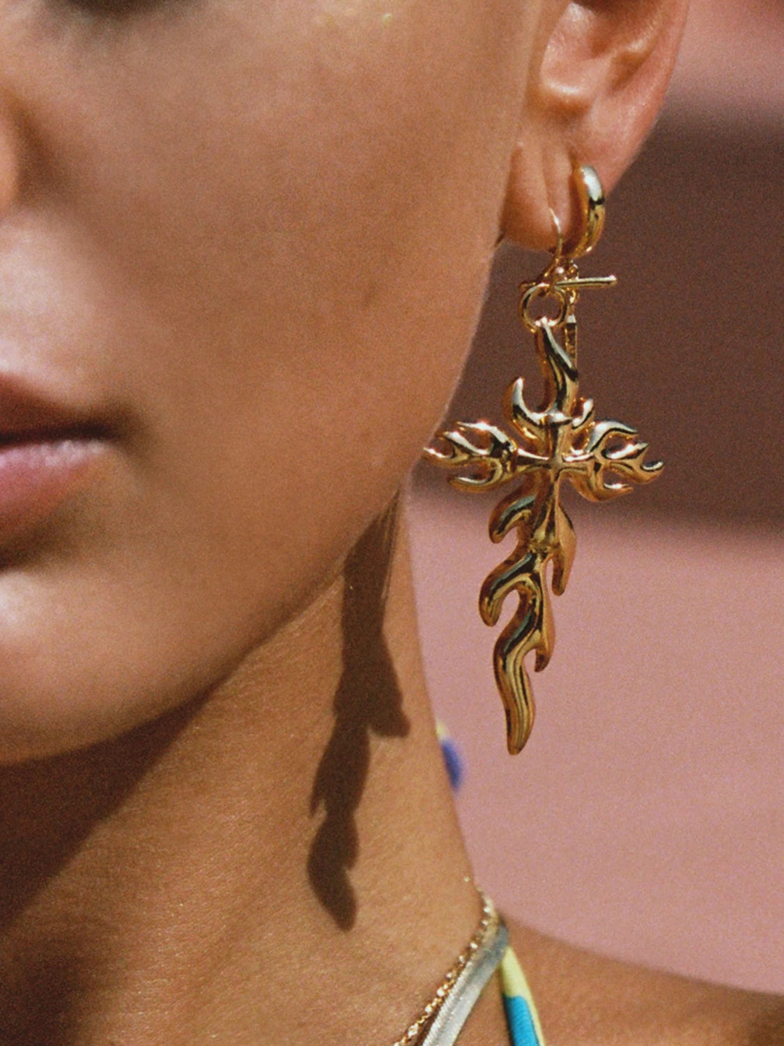 Jagged Cross Earrings