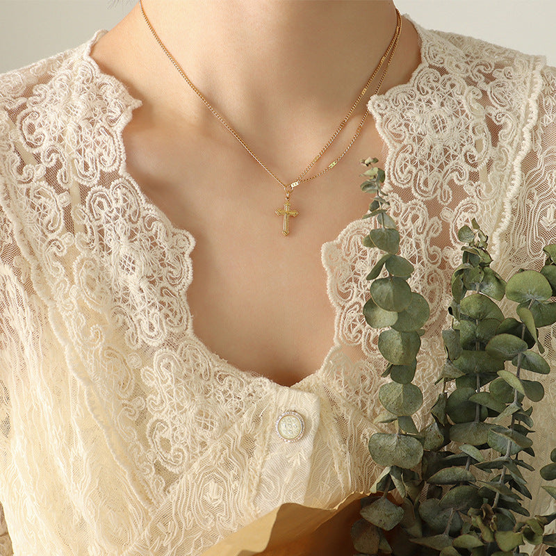 Simple Christian Cross Bracelet or Necklace