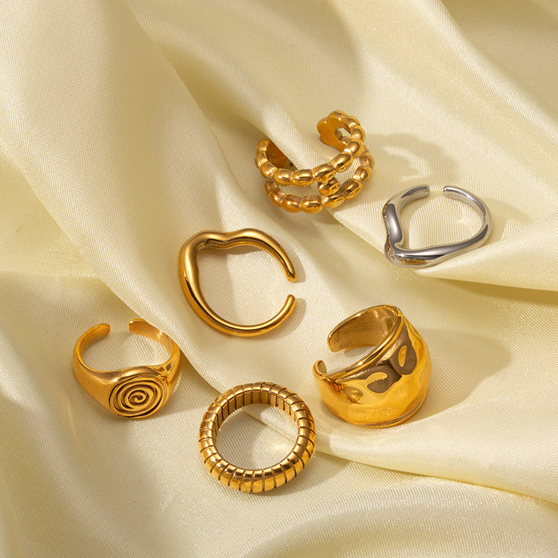 Hammered Opening Rings