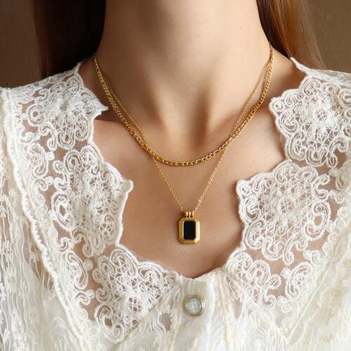 Gold-Plated Pendant Necklace