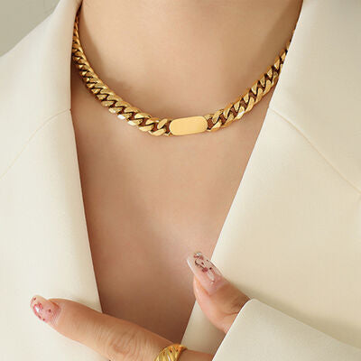 Gold-Plated Chain Necklace