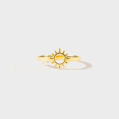 Sun Shape Gold-Plated Ring